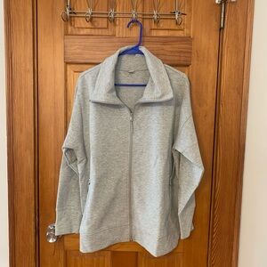 Old Navy Gray Sweatshirt Zip Up